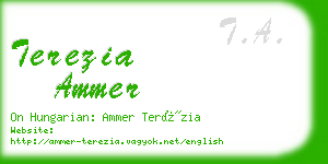 terezia ammer business card